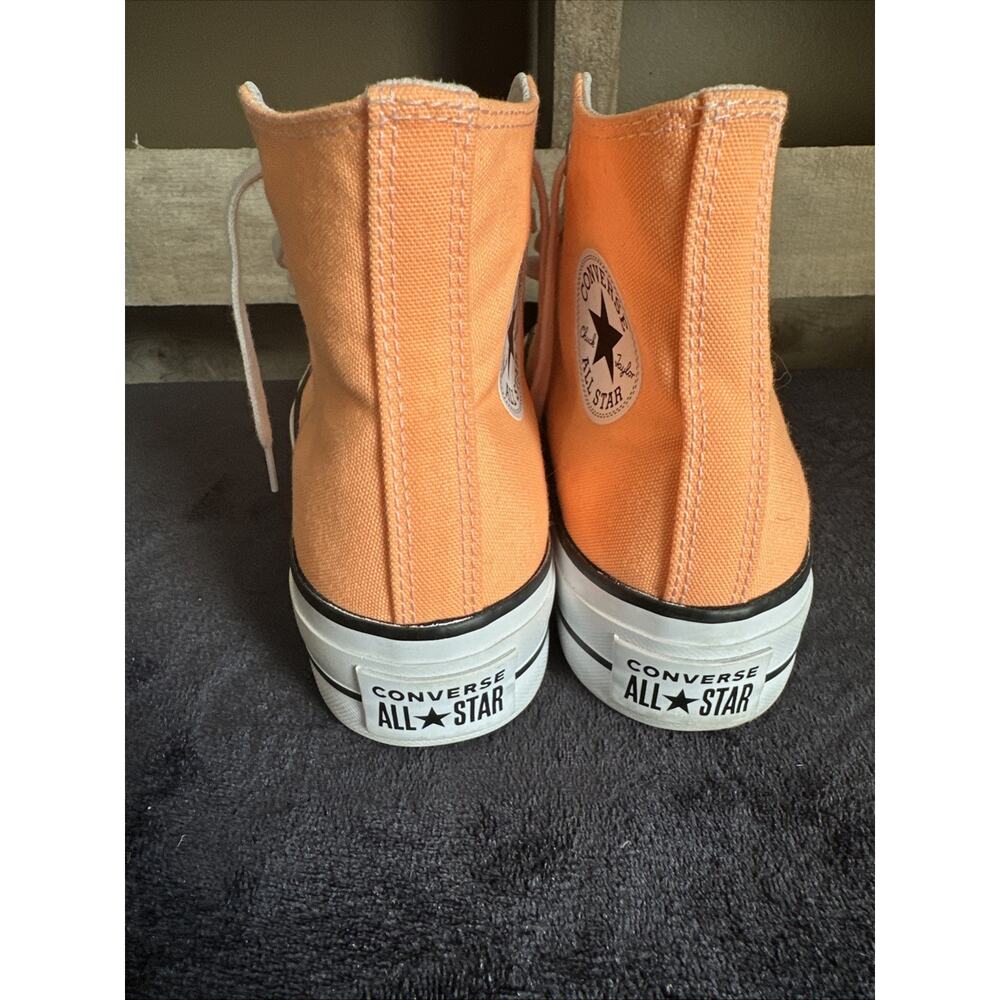 Converse All Star Lift Hi Platform Peach Beam Orange Shoes Size 7.5 - Picture 5 of 9